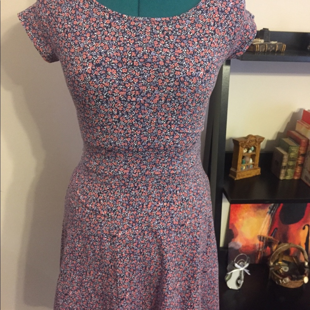 Flower Print skaters dress
